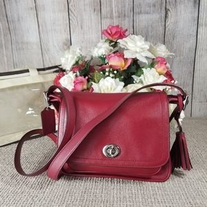 Red Coach Legacy Archive Rambler Crossbody Bag # 21194